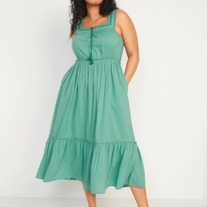 OLD NAVY - Sleeveless Waist-Defined Embroidered
Clip-Dot Maxi Dress for Women